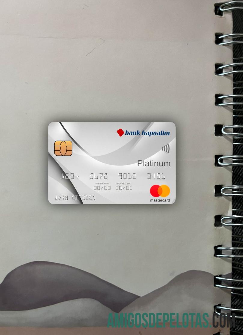 Israel Bank Hapoalim Bank Mastercard Platinum Photolook Frente amostra